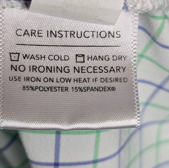 Mizzen + Main Leeward Hopkins Check Standard Fit Dress Shirt Size Large L-9022 - Picture 13 of 14